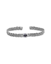 Samuel B. Silver 0.80 ct. tw. Amethyst Rope Design Bangle Bracelet