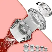 SM Hollow Anal Plug Set Anal Tunnel Open S/M/L/XL/XXL Butt Plug with Stopper, Anal Vagina Expansion Hollow Plug Anal Butt Plug SM Sex Toys for Women Men(S+M)