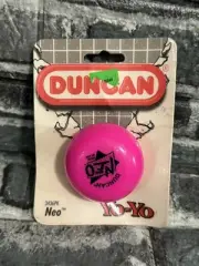 VINTAGE 1994 DUNCAN NEO YO-YO, Hot Neon Pink Imperial Black Lettering NIP