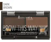 Rimmel London Brow This Way Brow Sculpting Kit - 003 Dark Brown