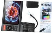 Triple Lens Borescope Tool, 5" IPS Screen Endoscope Camera with Lights, 16.5ft