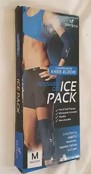 Britech Elbow & Knee Ice Pack for Injuries Reusable Compression Sleeve