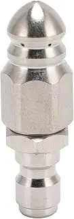 High Pressure Washer Jetter Nozzle Professional Stainless Steel 5000 PSI Sewer Jetter Nozzle with 1/4 Inch Quick Connector for Effective Pipe Cleaning and Unclogging
