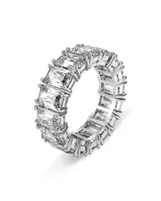 Swarovski Matrix Rectangle Cut Ring in Rhodium Plated
