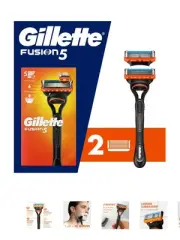 Gillette Fusion5 Razor Men 5 Blade Manual Razor ,1 Handle and 2 Blade Refills...
