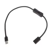 Male to Female Data Line Straight-head USB3.0 Extender Cable Cord with Switches