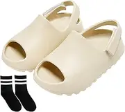 [Zuiyisu] Toddler Slide sandals,Kid Summer Slip On Slides Sandals, Non-slip Open Toe Indoor Outdoor Sandals for Boys and Girls
