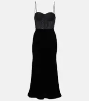 [Rebecca Vallance] Rebecca Vallance Ethel polka-dot bustier dress UK 10 black
