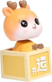 UPKOCH 1PC Shaking Head Resin Doll Cute Cartoon Animal Car Ornament for Dashboard Decoration for Home Office Use for Friends Family