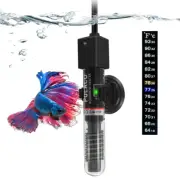 25W Small Aquarium Submersible Betta Heater with Free Thermometer Strip 6 Gallo