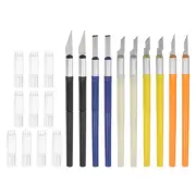 1set (10pcs) Art Craft Knife Kit 5 Types Blades Hobby Exacto Knife Set with Box