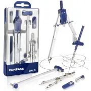 Compass for Geometry large, Professional Drawing Compass Metal Drafting Compa...