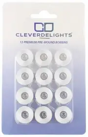 Size A Prewound Bobbins - 12 Pack - Size A Class 15 - White Polyester Thread ...