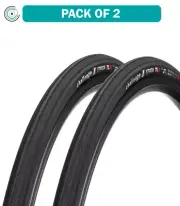 Pack of 2 Challenge Strada Race Tire Tubeless Folding Black/Brown 700 x 27