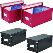 2 Pack Blu Ray Storage Box Portable Holder Rack Case Media Shelf Unit Organizer
