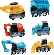 Vaguelly Pcs Toddlers Pull Back Construction Car Toys Mini Excavator for Boys and Girls Sturdy Mini Alloy Car Models Friction-Powered for Travel