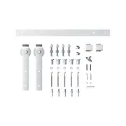 Rolltrak 2000 x 40 x 6mm Matte White Barn Door Track Side Mount