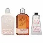 3 PCS SET L'Occitane Hand Cream + Bath & Shower Gel + Shimmering Lotion