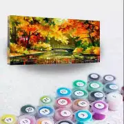 Leonid Afremov a LITTLE BRIDGE Paint By Numbers Full Kit DIY Painting On Canvas
