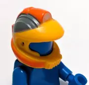 Lego - Minifigure Headgear - Orange Red Grey, Helmet, Space