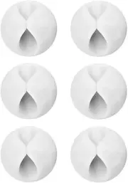 6 Pack Cable Tidy Clips, White