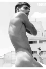 [M169] Male Model Showing Off Body To Viewer Fine Art Hunky Physique