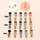 Surgical Helix / Monroe Labret 2Pcs Ring Steel Tragus Lip Stud Ear Bars Piercing