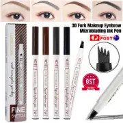 Eyebrow Pencil Microblading Tattoo Waterproof Fork Tip 3D Makeup Ink 4 fork Pen