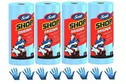 Scott Towels, Strong Absorbent Multi-Purpose Disposable, 4 Rolls (220 Sheet Total)