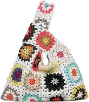 [Generic] Women's Floral Crochet Tote Bag Clutch Handbag Mini Purse