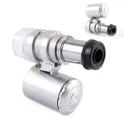 Mini 60X Pocket Microscopes Jewelry Magnifier Loupe Glass LED UV Light