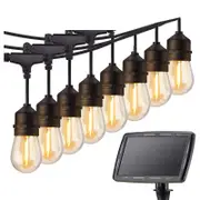 Solar Version LED Outdoor String Lights - 8 Bulbs - Great Outdoor String Lights- with Energy-Saving and Long-Lasting LEDs - Look Awesome in Your Garden