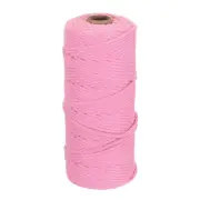 3mm x 109 Yard Peach Pink Cotton Macrame Rope, 2 Strands Twisted Cotton Cord
