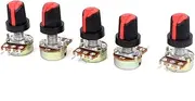 Aexit 5pcs (Potentiometer) B1K Ohm 3 Terminals Rotary Knob Audio Single Linear (11ry49qf708) Potentiometer Pot