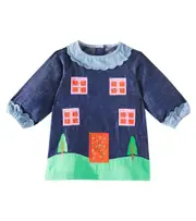 [Stella McCartney Kids] Stella McCartney Kids Patch-appliqué denim dress M 24 blue