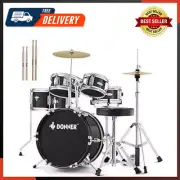 Kid Drum Sets- 5-Piece for Beginners 14 Inch Full Size Complete Junior Drum Kit
