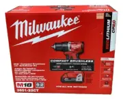 Milwaukee 3601-22CT M18 18V 1/2" Compact Brushless Drill/Driver Kit In Box - Red