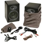 Audioengine A5+ Powered Bookshelf Speakers - Satin Black