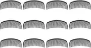 Pack of 12pcs Durable 24/29 Hair Combs Hair Slides Retro Plastic Headwear - Black, 29