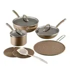 Circulon ScratchDefense A1 Nonstick Induction 10 Piece Cookware Set Champagne