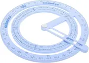 BCOATH Protractor Set Circle Maker Tool Rotating Ruler Stencil Ruler for Engineering School Work