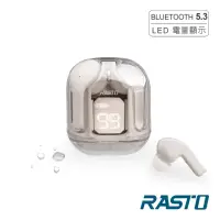 在飛比找momo購物網優惠-【RASTO】RS62 日系設計電量顯示真無線5.3藍牙耳機