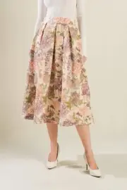 SLEEK SIMPLICITY WOVEN FULL SKIRT