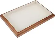 PRETYZOOM Walnut Jewelry Display Tray Ring Storage Organizer Earring Holder Organizer Multi-functional Storage Dresser Nightstand Accessory