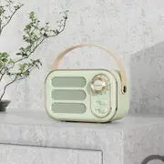 Portable Retro Bluetooth 5.0 Speaker - HIFI Sound, Multi-Function with TF Card, USB & AUX Input(Green)