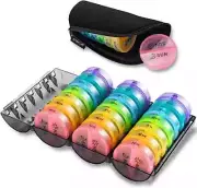 ［Upgrade］ Monthly Pill Organizer 2 Times A Day,One Month Box AM PM,Daily Cases L