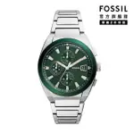 【FOSSIL 官方旗艦館】EVERETT 都會運動風計時指針手錶 銀色不鏽鋼鍊帶 42MM FS5964