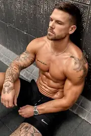 [D046] Male Model Showing Off Body To Viewer Fine Art Hunky Physique