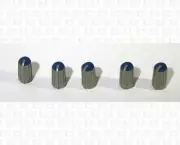 Blue and Gray D-Shaft Mixing Console Knobs Lot Of 5