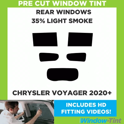 For Chrysler Voyager 2020+ Pre Cut Window Tint Rear 35% Light Smoke Film